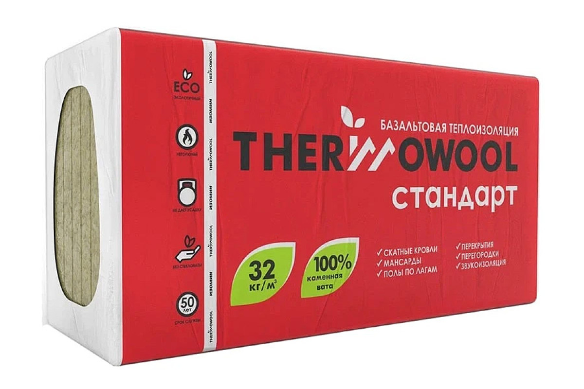 Купить Утеплитель Изомин thermowool Стандарт плита минералов.1200*600*50  (0,288 м.куб) /5,76 м.кв/плотн.32кг/м.куб в Минске. Выгодная цена на  Утеплитель Изомин thermowool Стандарт плита минералов.1200*600*50 (0,288  м.куб) /5,76 м.кв/плотн.32кг/м.куб оптом