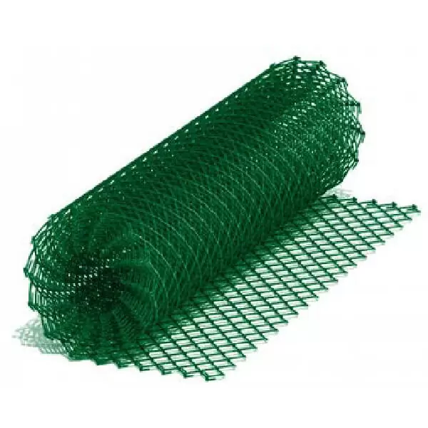 Сетка "рабица" 55х55, д.2,4мм, с ПВХ, выс.1.50-зеленый (10м.п.)