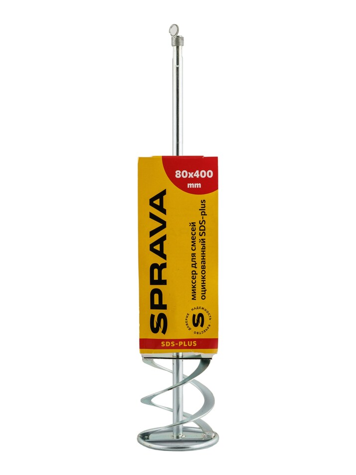 Миксер для смесей оцинкованный SDS-plus 80*400 мм