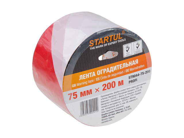 Лента оградительная 75 мм*200 м STARTUL PROFI